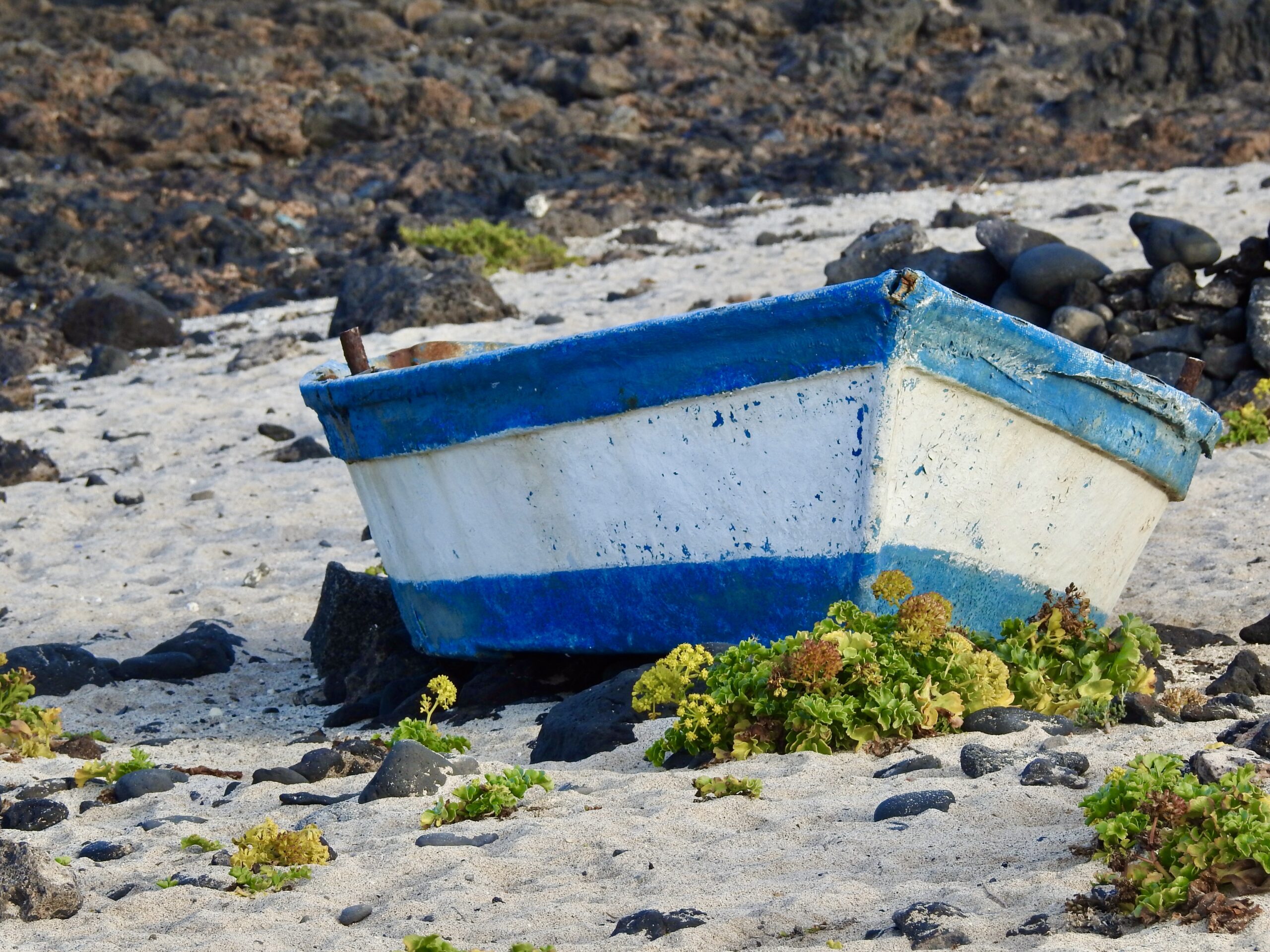 Barca de pescadores en Caleta de Famara